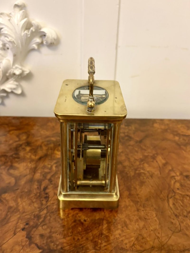 Antique French Brass Carriage Clock – Latshea & Sons Edinburgh - Image 4